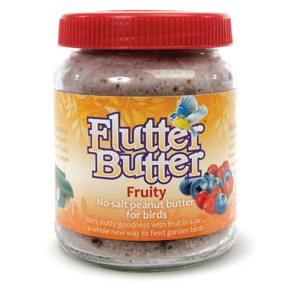 Flutter Peanut Butter Flavours for Birds; Flutter Peanut Butter - Buggy; Peanut Butter for Birds - Fruity; C Webster demonstrates how much birds love Flutter Butter