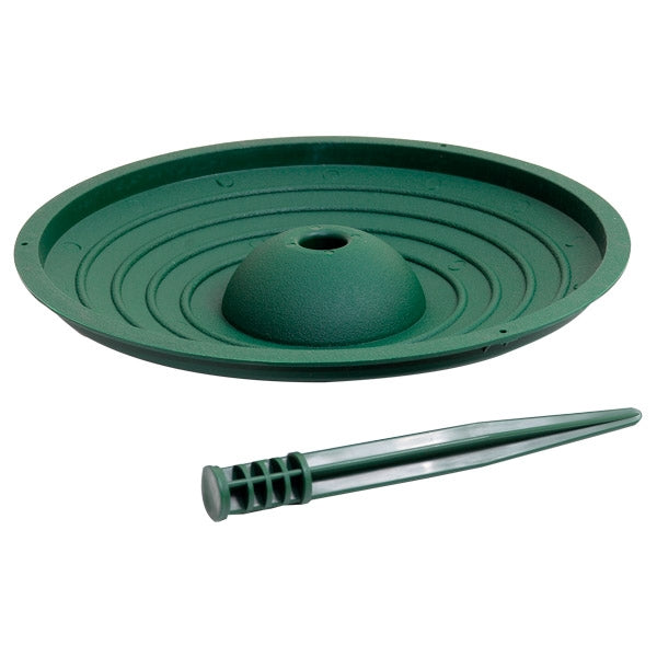 Bird Bath with lawn spike and hanging chain; Meripac Bird Bath with lawn stake; Hanging Bird Bath