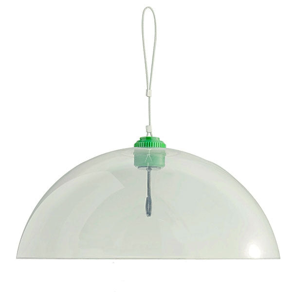 Clear Universal Squirrel Baffle; Clear squirrel baffle supplied with multiple fixings; Clear squirrel baffle pole mounting; Clear Squirrel Baffle in situation