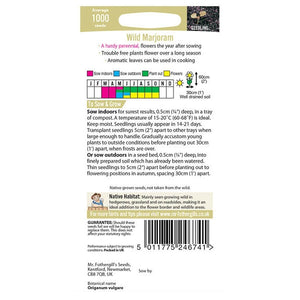 Wild Marjoram;Wild Marjoram Instructions