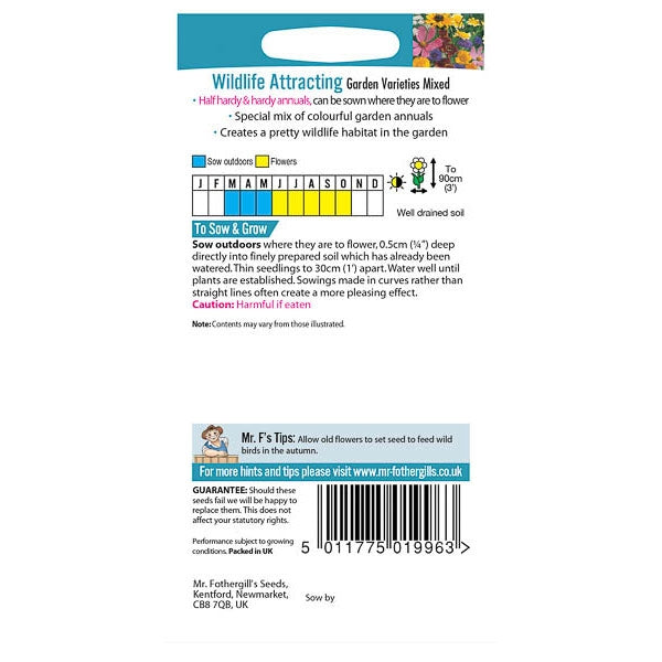 Wildlife Attracting Garden Varieties Mixed;Wildlife Attracting Garden Varieties Mixed Instructions