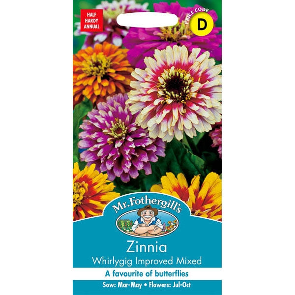 Zinnia Whirlygig Mixed;Zinnia Whirlygig Mixed Instructions