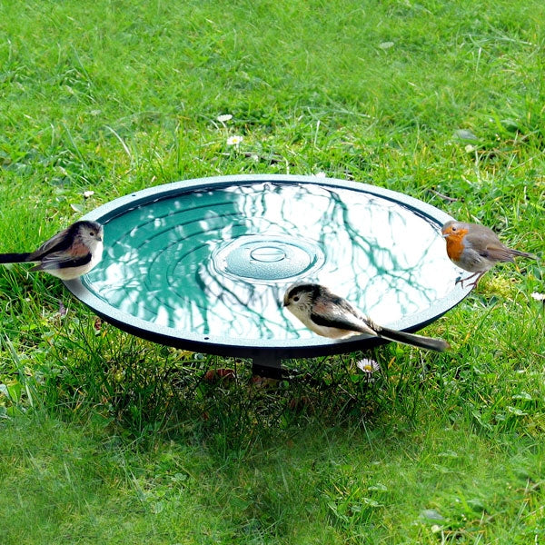 Bird Bath with lawn spike and hanging chain; Meripac Bird Bath with lawn stake; Hanging Bird Bath