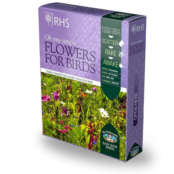 rhs wildflower seeds RHS Flowers for Birds Scatter Mix
