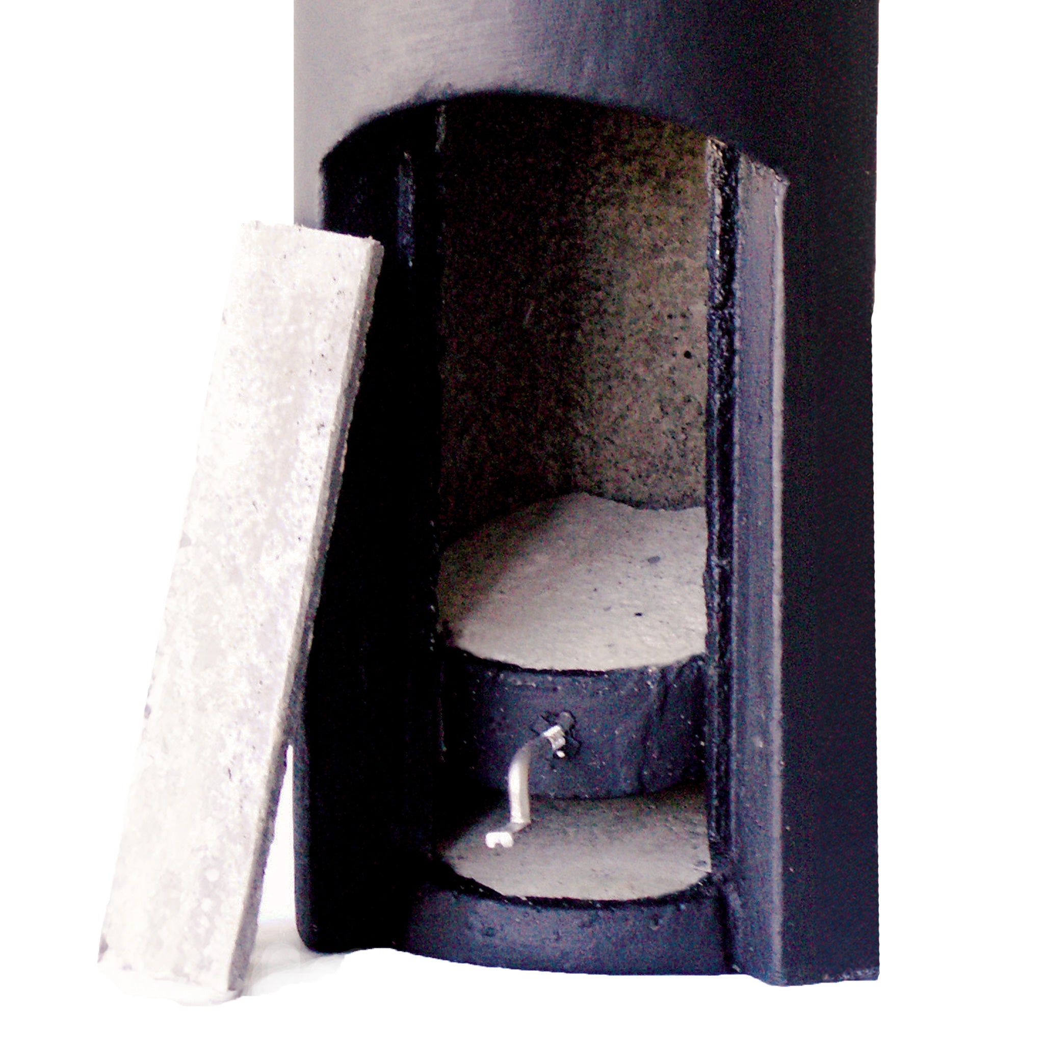 inside of bat box with white background