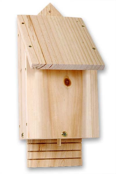 Triple Pack of Bat Boxes; We are the UK`s leading supplier of Bat Boxes; Natural Timber Bat Box; Natural Timber Bat Box fixed to tree
