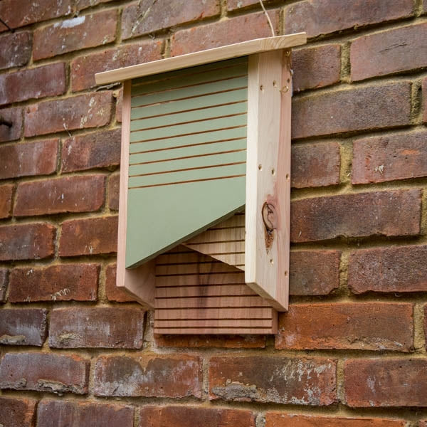 Conservation Bat Box; Multiple chambers attract a variety of bat species; Attractive bat box mounted on house walls or hung in trees