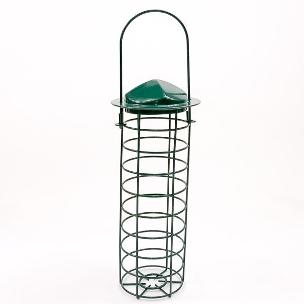 Fat Ball Bird Feeder; Blue Tit feeding on fat balls