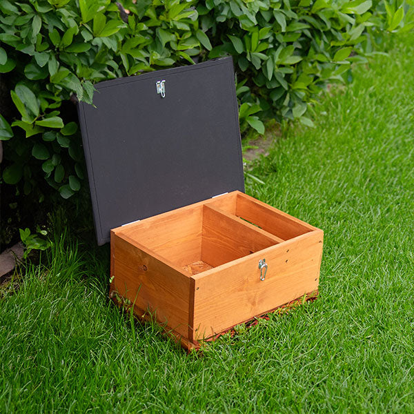 hedgehog house with hinged roof