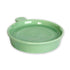 Green ceramic hedgehog bowl on a white background