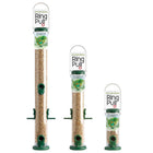 Ring Pull Bird Feeders; Ring Pull Seed Feeder being enjoyed in the garden; Easy clean and assembly mechanism