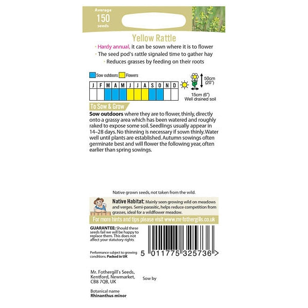 Yellow Rattle;Yellow Rattle Instructions