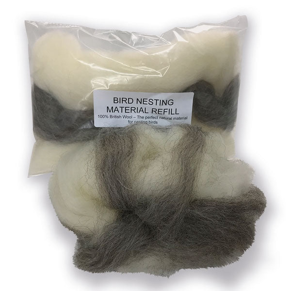 Bird Nesting Material and Plastic Holder;Bird Nesting Material and Plastic Holder;British Wool Fibre for excellent insulation