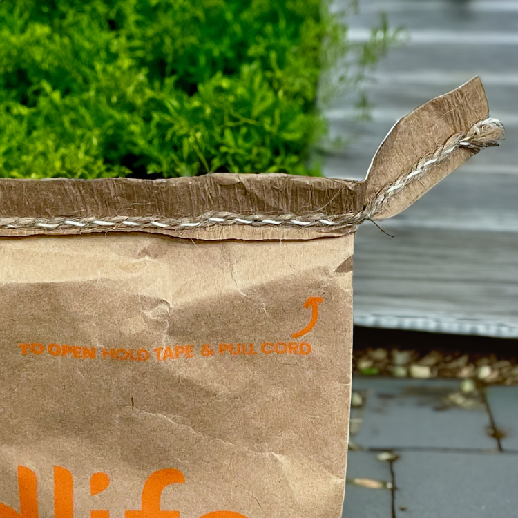 Easy open recyclable paper sacks