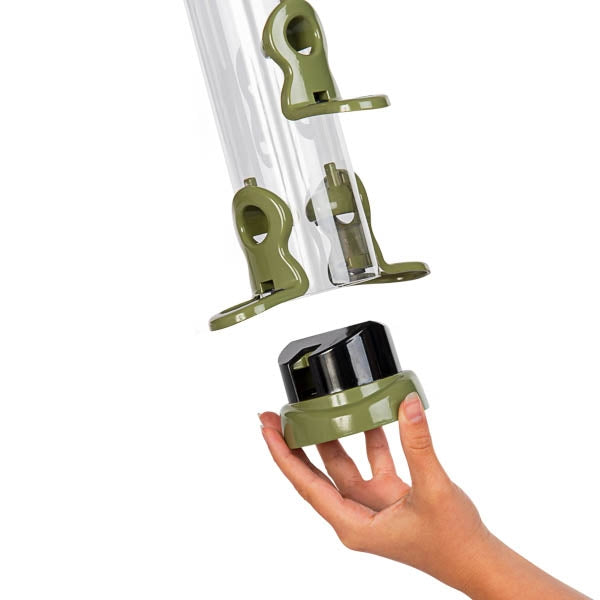 flo Lifetime Seed Feeders; flo Lifetime Seed Feeder click to clean; flo Lifetime seed feeders all metal parts; flo Lifetime Standard Seed Feeder