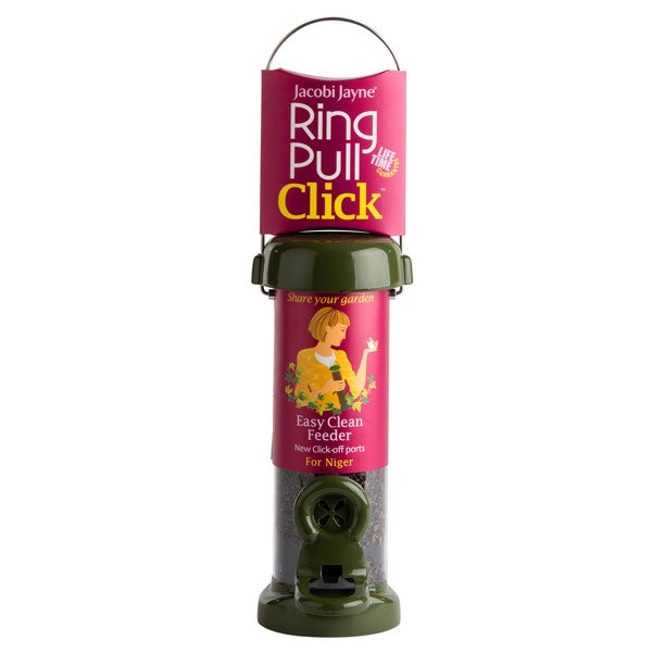 Ring Pull Click Niger Feeder Range; Ring Pull Click Niger Feeder; Ring Pull Click Goldfinches; Ring Pull Click Niger Feeder