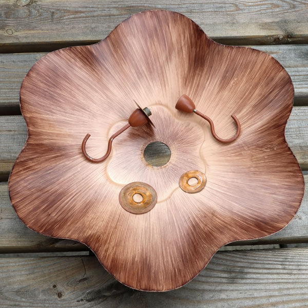Heavy Duty Metal Squirrel Baffle;Hanging Squirrel Baffle Feeder Defender;Flower Shaped Metal Squirrel Defender;Easy Assemble Squirrel Baffle