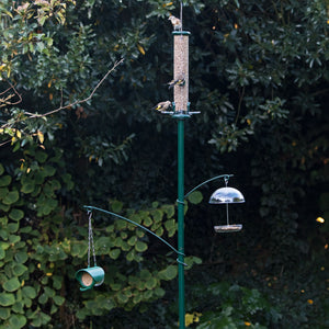 Wraparound hooks on a garden pole system
